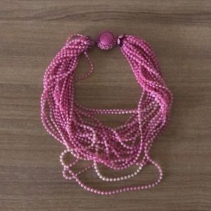 Vintage pink layered necklace